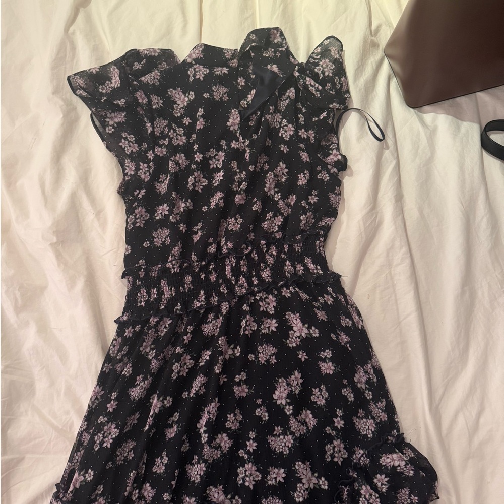 Floral Black and Pink Dress